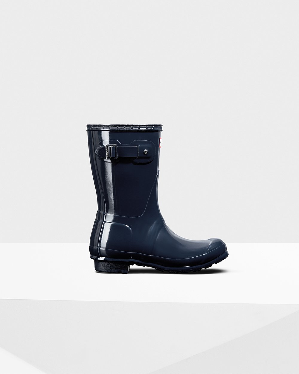 Hunter Original Gloss For Women - Short Rain Boots Navy | India SPNJC5132